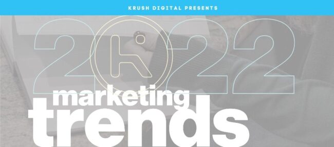 Banner for the blog digital marketing trends 2022